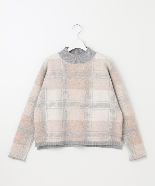 ニット セーター 「洗える」WOOLY STRETCH PLAID レディース