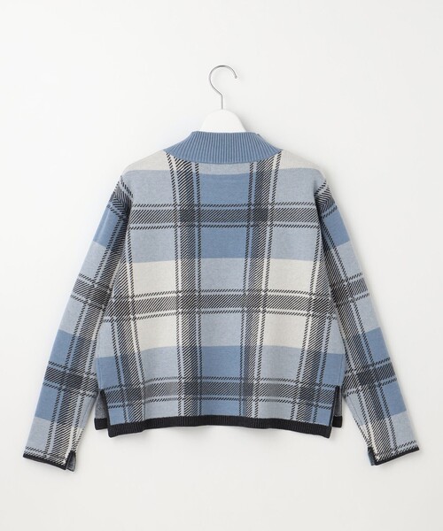 ニット セーター 「洗える」WOOLY STRETCH PLAID レディース