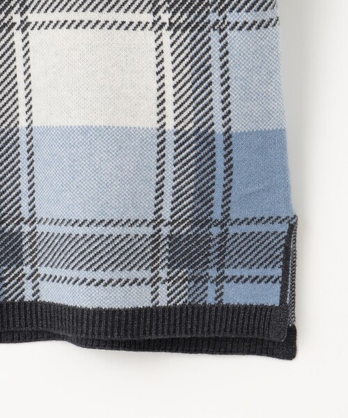 ニット セーター 「洗える」WOOLY STRETCH PLAID レディース