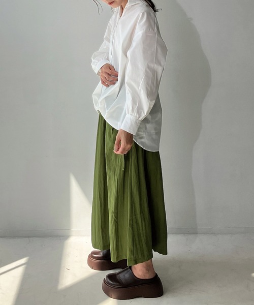 AS KNOW ブラウス シャツ 後レースアップスキッパーシャツ