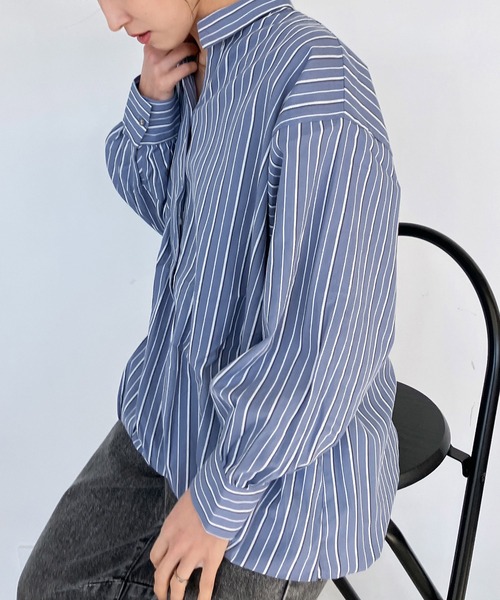 ブラウス シャツ スキッパー プルオーバーシャツ レディース AS KNOW ブラウス シャツ 後レースアップスキッパーシャツ
