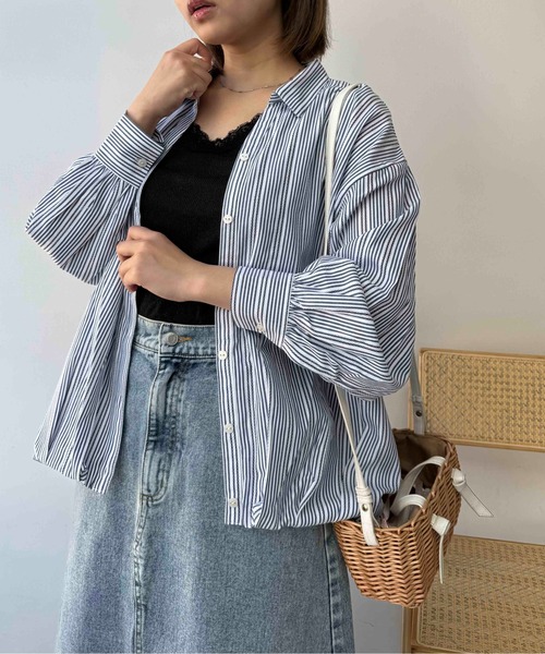 美品✨アナイ カットワークレースブラウス スキッパーシャツ Vネック