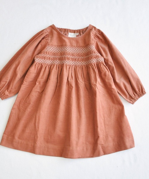 チャコット オペコットワンピース　ジュニアL coto cotte（コトコット） ワンピース コール天 スモッキング刺繍