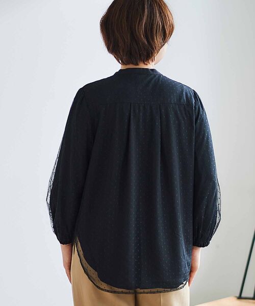 le.coeur blanc / ルクールブラン ドットチュールレイヤードブラウス ドットチュールレイヤードブラウス/le.coeur blanc(ルクール