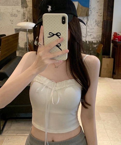 Lace Ladies（レースレディース） キャミソール フロント リボン
