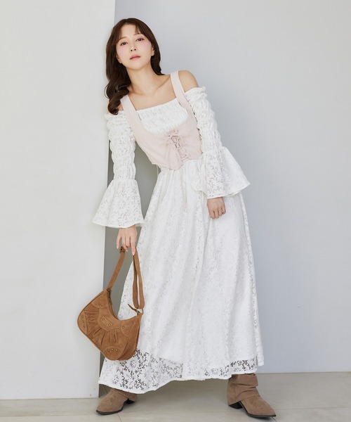 スタッズ付きレザー ホーボーバッグ one after another NICE CLAUP ショルダーバッグ バッグ