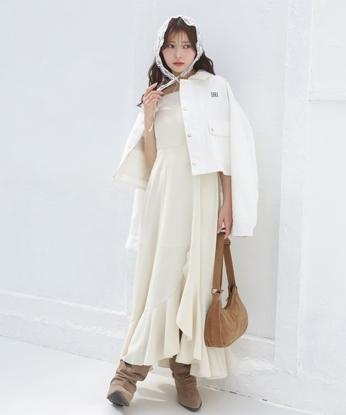 スタッズ付きレザー ホーボーバッグ one after another NICE CLAUP ショルダーバッグ バッグ