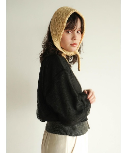 FIKA.（フィーカ） カーディガン Tulle knit cardigan レディース