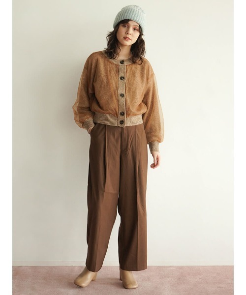 FIKA. カーディガン Tulle knit cardigan レディース : ZOZOTOWN