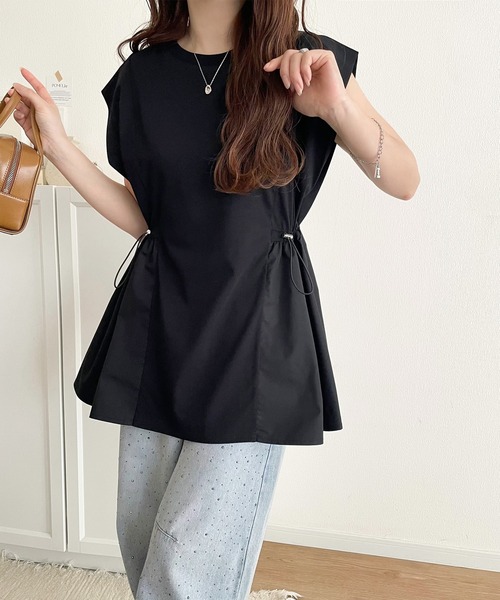 mさま専用 FENNEL 異素材ドッキングパフスリーブカットソー FENNEL 異素材ドッキングパフスリーブカットソー ブルー サイズM