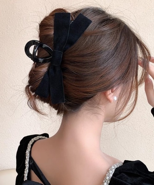 リボンクリップ ヘアクリップ リボンデザイン バンスクリップ : ZOZOTOWN Yahoo