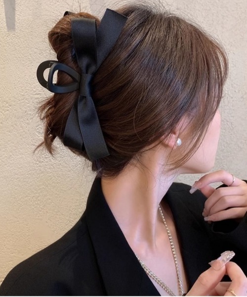 リボンクリップ ヘアクリップ リボンデザイン バンスクリップ : ZOZOTOWN Yahoo