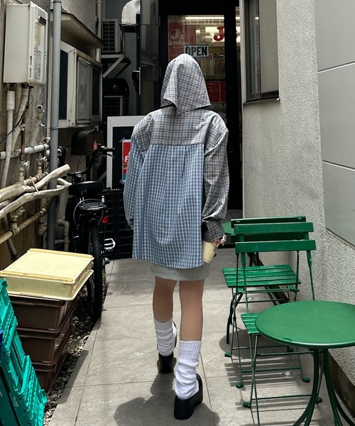 Alley Tokyo ブラウス シャツ スカーフとセットのチェックBIG