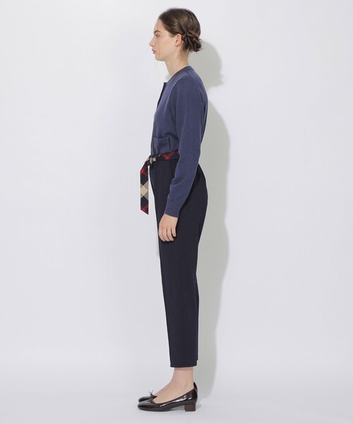 CB CRESTBRIDGE パンツ リボンベルト付きスタンダードパンツ