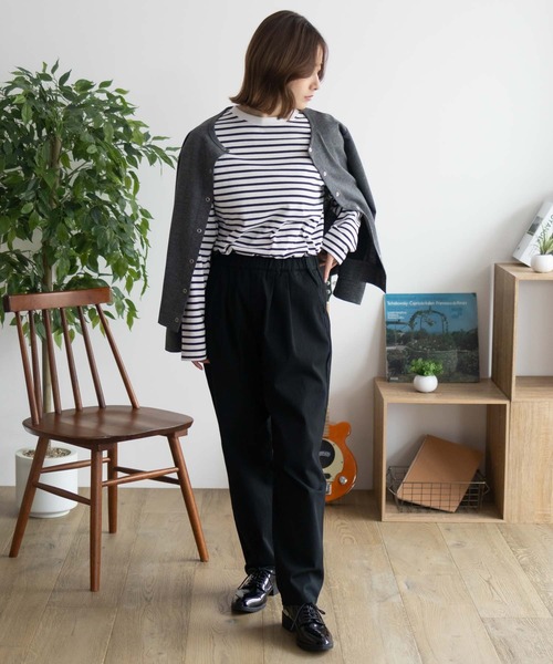 ★tsuki38★【新品】テーパードチノパンツ　ネイビー チノパン メンズ テーパードパンツ◇レギュラーテーパード