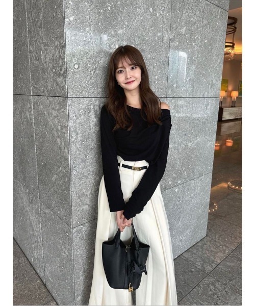 Alia アライアドレープトップス amel（エイメル） tシャツ 「RE ARRIVAL」ドレープデザイントップス