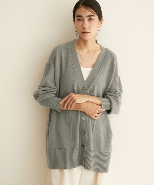 「SALON adam et rope'」 ニットカーディガン FREE レッド系その他5 レディース_画像2