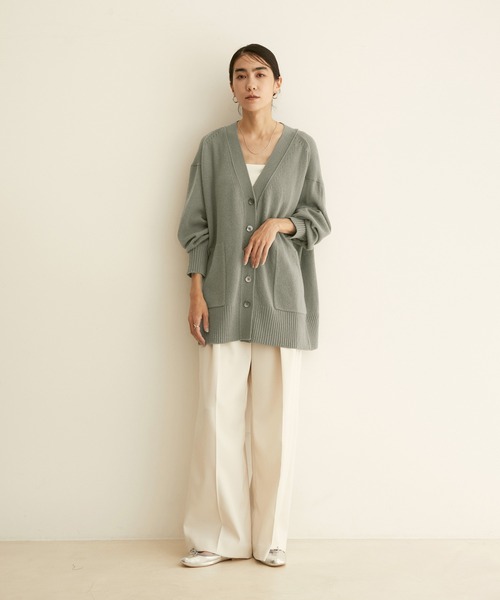 「SALON adam et rope'」 ニットカーディガン FREE レッド系その他5 レディース_画像4