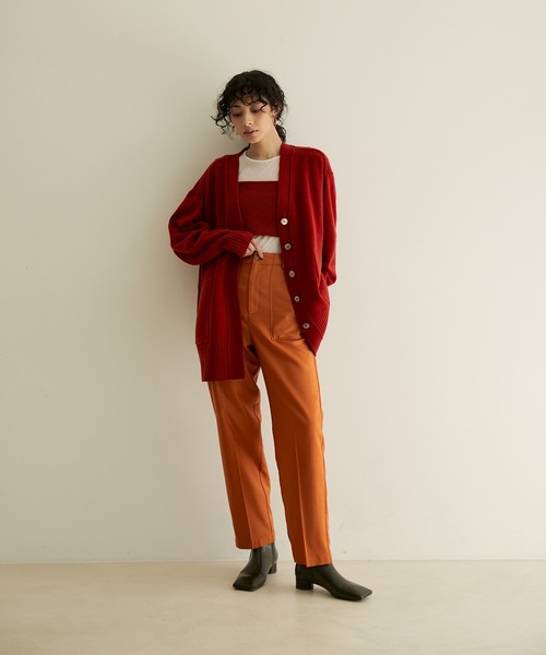 「SALON adam et rope'」 ニットカーディガン FREE レッド系その他5 レディース_画像6