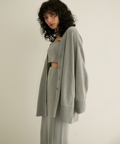 「SALON adam et rope'」 ニットカーディガン FREE レッド系その他5 レディース_画像7