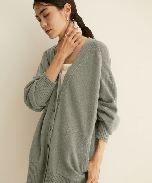 「SALON adam et rope'」 ニットカーディガン FREE レッド系その他5 レディース_画像8