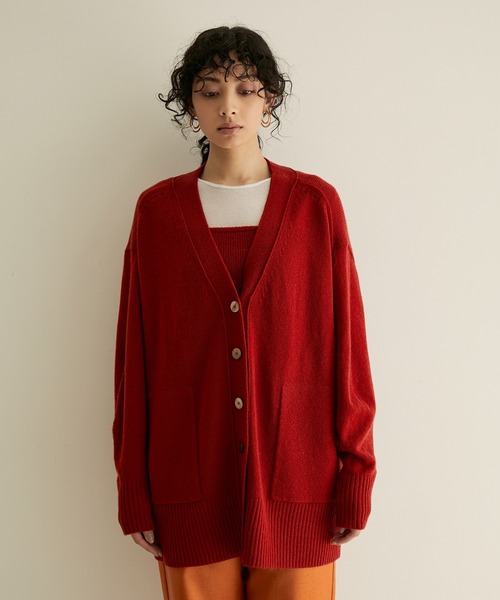 「SALON adam et rope'」 ニットカーディガン FREE レッド系その他5 レディース_画像9