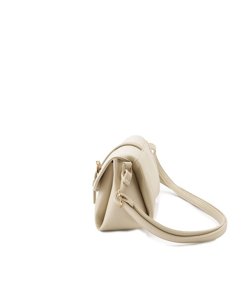 LYN ベルト メタリック ミニショルダーバッグ トップジッパー grove ショルダーバッグ バッグ フラップベルトミニショルダー