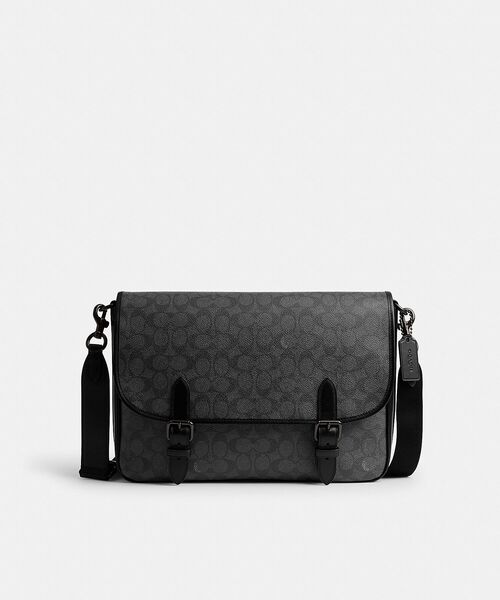 美品 コーチ メッセンジャーバッグ ショルダー レザー キャンバス シグネチャー COACH｜【公式】ヒッチ メッセンジャー バッグ・シグネチャー