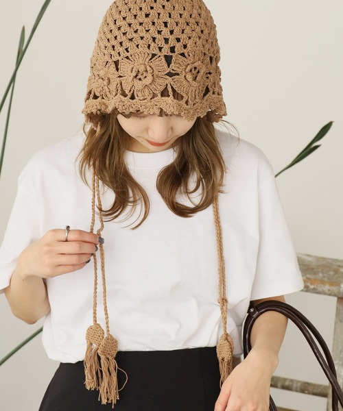 ohga CROCHET MOTIF KNIT フラワー　ニット　ベージュ　新品 楽天市場】◇◇□Crochet Knit Flower