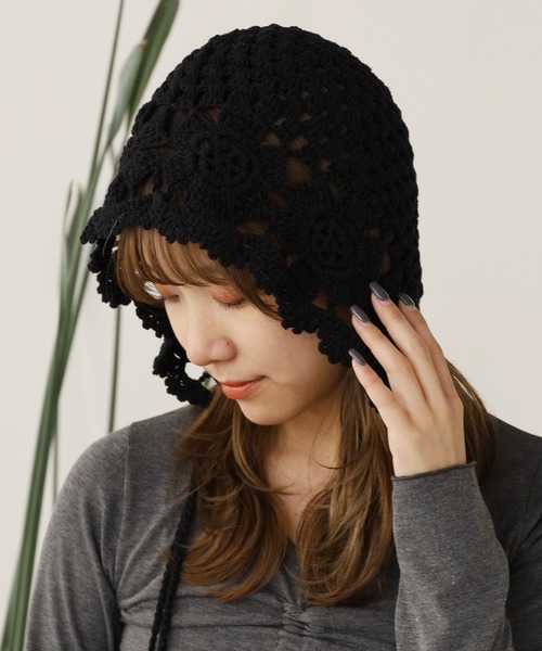 ROOP TOKYO Crochet Flower Babushka/クロシェ編みフラワー