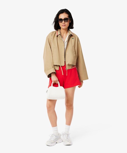 LACOSTE ブルゾン アウター 配色ライン レイヤードジャケット