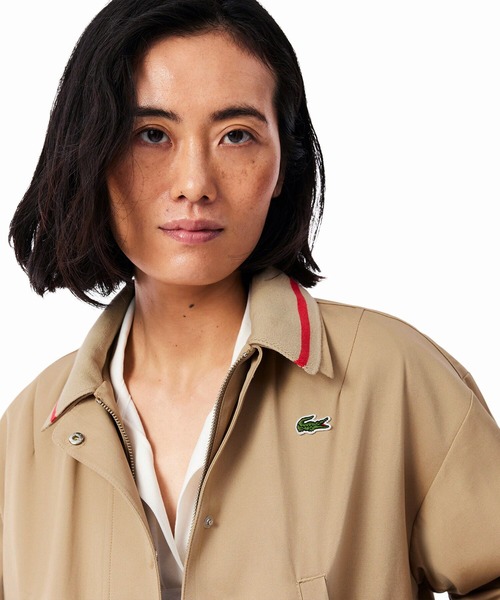 ラコステ　レディース　ブルゾン LACOSTE ブルゾン アウター 配色ライン レイヤードジャケット