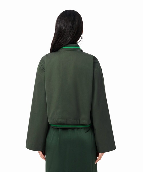 ラコステ  レディースブルゾン  38 Mサイズ♪ LACOSTE ブルゾン アウター 配色ライン レイヤードジャケット