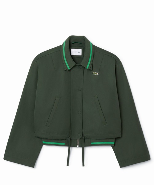 LACOSTE ブルゾン アウター 配色ライン レイヤードジャケット