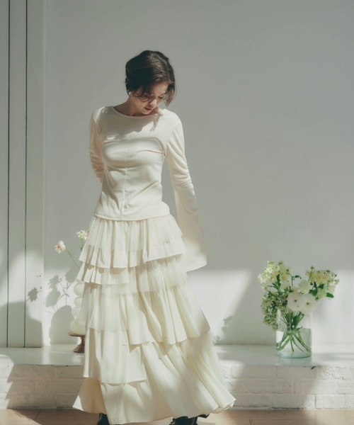 NOTRE emor スカート random hem tulle skirt : ZOZOTOWN Yahoo
