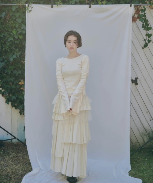 NOTRE emor スカート random hem tulle skirt : ZOZOTOWN Yahoo