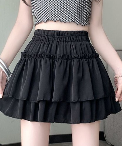 Sibra（シブラ） スカート インナーパンツ付き ティアードミニスカート