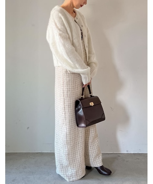 「Re:EDIT」 ニットカーディガン LARGE アイボリー レディース_画像8