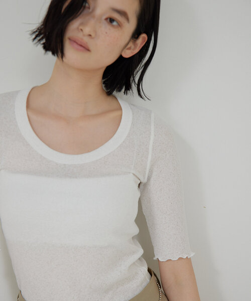 tシャツ 「La nature linge」シアーワッフルTee レディース GALLARDAGALANTE tシャツ 「La nature linge」シアーワッフルTee