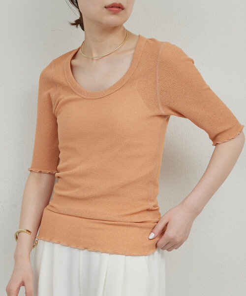 【ガリャルダガランテ】【La nature linge】シアーワッフルTee GALLARDAGALANTE tシャツ 「La nature linge」シアーワッフルTee