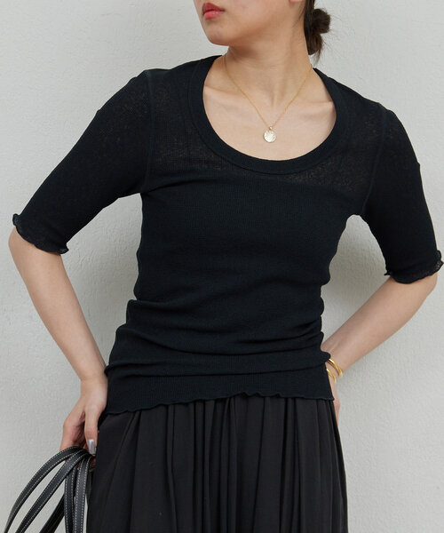 tシャツ 「La nature linge」シアーワッフルTee レディース