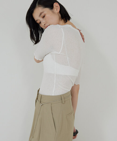 tシャツ 「La nature linge」シアーワッフルTee レディース GALLARDAGALANTE tシャツ 「La nature linge」シアーワッフルTee