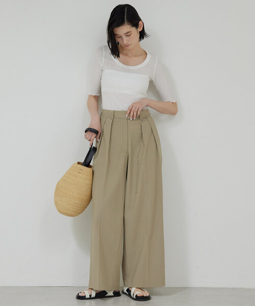 GALLARDAGALANTE tシャツ 「La nature linge」シアーワッフルTee