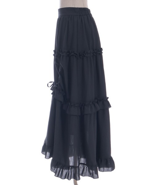 チュール使い リボンドロストティアードスカート【JM1273BD】 | jolie