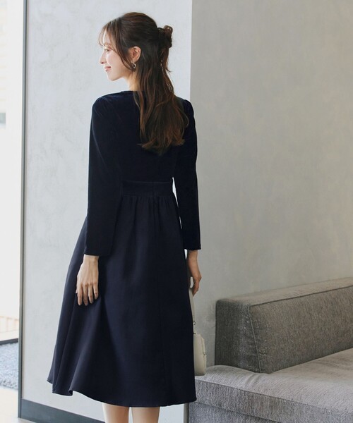 「Tiaclasse」 ドッキングワンピース M ブラック レディース_画像6