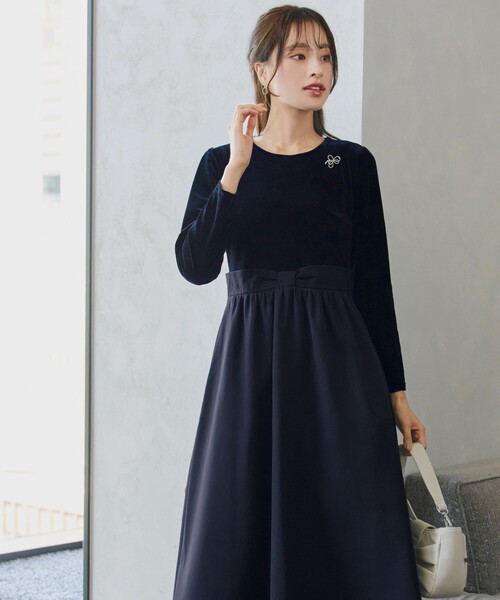 「Tiaclasse」 ドッキングワンピース M ブラック レディース_画像7