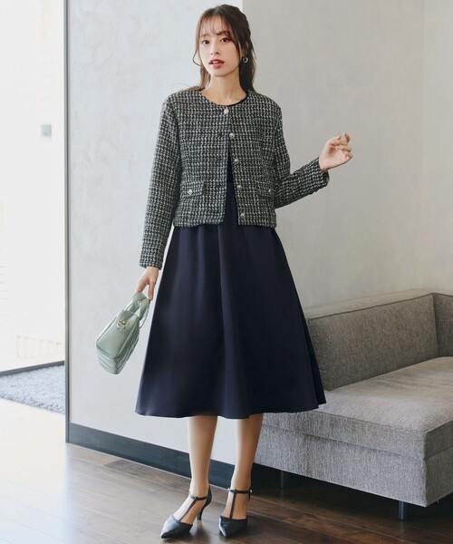 「Tiaclasse」 ドッキングワンピース M ブラック レディース_画像9