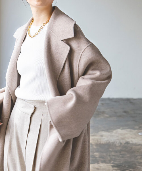 NOBLE（ノーブル） チェスターコート 38 ネイビー レディース