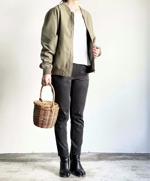 「COMMON WARE」 「HALHAM」ブルゾン M カーキ レディース_画像4