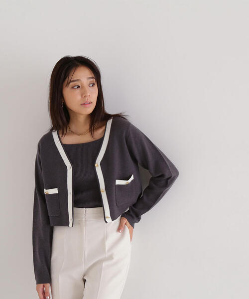 「NATURAL BEAUTY BASIC」 ニットアンサンブル FREE ホワイト レディース NATURAL BEAUTY BASIC 「NATURAL BASIC」 ニットアンサンブル